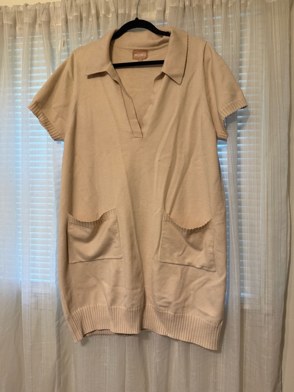 Show Me Your Mumu Cream Knit Polo Top